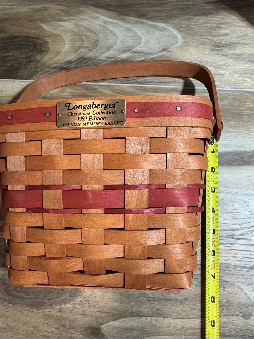 Vintage Longaberger 1989 Christmas Collection Holiday Memory Baskets: Set of 2